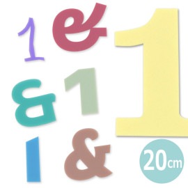 パステルアクリル製 切り抜き文字 数字・記号 20cm 厚さ3mm アンシャンテラボ / マット ツヤ消し 切り文字 切文字 パーツ 共通記号 ハンドメイド クラフト DIY 表札 ネームプレート 看