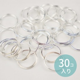 外径16mm 内径14mm 30個入 二重マルカン 二重リング ホワイトシルバー / チャーム 丸カン マルカン チェーン シルバー アクセサリー ストラップ パーツ リングパーツ 繋ぎ コネクターパ