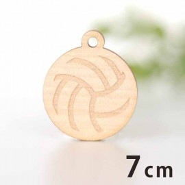 木製チャーム バレーボール 7cm 厚さ3mm アンシャンテラボ / バレエ 部活 スポーツ 運動 クラブ サークル アクセサリーパーツ ピアス イヤリング ラッピング ハンドメイド材料 飾り 【ゆう