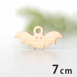 木製チャーム コウモリ 7cm 厚さ3mm アンシャンテラボ / 蝙蝠 ホラー ハロウィン 動物 アクセサリーパーツ ピアス イヤリング ラッピング ハンドメイド材料 飾り 【ゆうパケット対応】|チャ