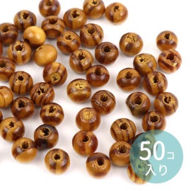 6mm×5mm 50個入 ウッドビーズ ストライプ ライトコーヒー ニスあり/ パーツ ハンドメイド 木製 スペーサー 縞 模様 ナチュラル 木目 資材 ツヤ つやつや ニス有 艶【ゆうパケット対応】