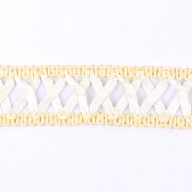幅26mm×長さ1m ガーランドコード 手芸用ブレード ライトオレンジ / イエロー 黄色 ハンドメイド 手作り テープ リボン ガーランド 縁取り 飾り 装飾 衣装 デコ ソーイング デコレーション