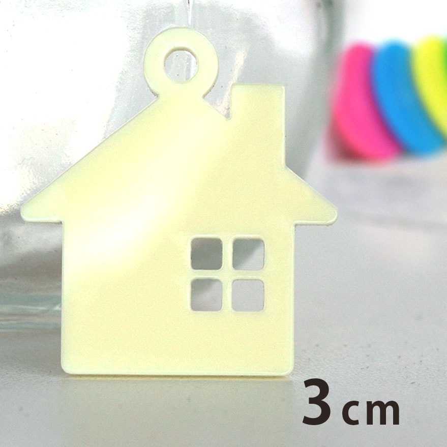 アクリルチャーム 家 3cm 厚さ2mm 選べる豊富なカラー アンシャンテラボ / インテリア 生活 アクセサリーパーツ ピアス イヤリング キーホルダー ハンドメイド材料 レジン資材 【ゆうパケット対応】