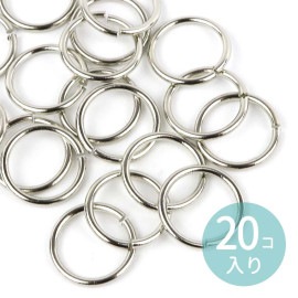 外径12mm 線径1.2mm 20個入 丸カン ニッケル / シルバーカラー シルバートーン チャーム 丸カン マルカン チェーン アクセサリー ストラップ パーツ リングパーツ 繋ぎ コネクターパー