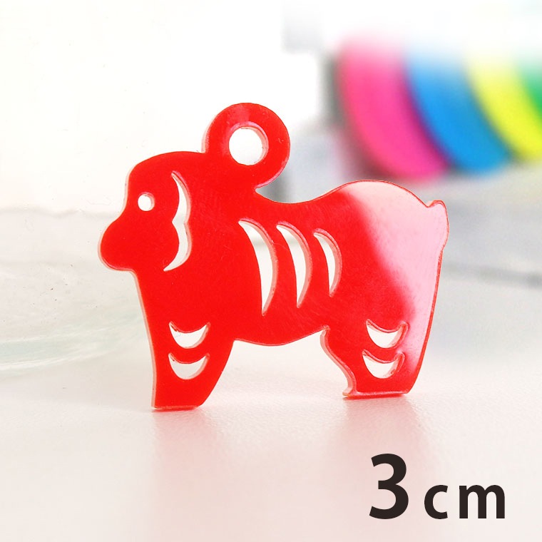 アクリルチャーム 干支飾り さる 3cm 厚さ2mm 選べる豊富なカラー アンシャンテラボ / 猿 申 サル 干支 十二支 お正月 縁起物 和風 和柄 飾り アクセサリーパーツ ピアス イヤリング キーホルダー ハンドメイド材料 レジン資材 【ゆうパケット対応】
