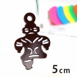 アクリルチャーム 遮光器土偶 5cm 厚さ2mm 選べる豊富なカラー アンシャンテラボ / 土偶 歴史 日本の古代 縄文時代 縄文グッズ 考古学 埴輪 古墳 アクセサリーパーツ ピアス イヤリング キ