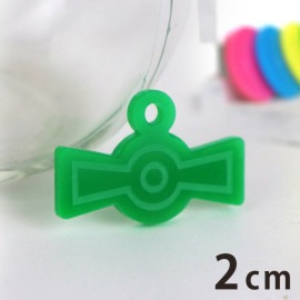 アクリルチャーム 双方中円墳 2cm 厚さ2mm 選べる豊富なカラー アンシャンテラボ / 土偶 歴史 日本の古代 縄文時代 縄文グッズ 考古学 埴輪 古墳 アクセサリーパーツ ピアス イヤリング キ