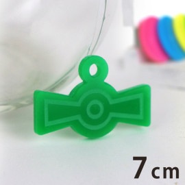 アクリルチャーム 双方中円墳 7cm 厚さ2mm 選べる豊富なカラー アンシャンテラボ / 土偶 歴史 日本の古代 縄文時代 縄文グッズ 考古学 埴輪 古墳 アクセサリーパーツ ピアス イヤリング キ