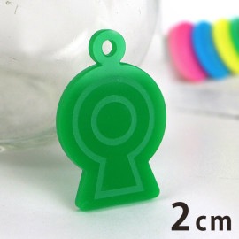 アクリルチャーム 帆立貝形墳 2cm 厚さ2mm 選べる豊富なカラー アンシャンテラボ / 土偶 歴史 日本の古代 縄文時代 縄文グッズ 考古学 埴輪 古墳 アクセサリーパーツ ピアス イヤリング キ