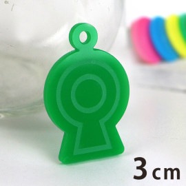 アクリルチャーム 帆立貝形墳 3cm 厚さ2mm 選べる豊富なカラー アンシャンテラボ / 土偶 歴史 日本の古代 縄文時代 縄文グッズ 考古学 埴輪 古墳 アクセサリーパーツ ピアス イヤリング キ