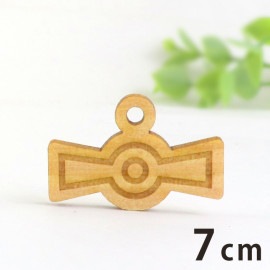 木製チャーム 双方中円墳 7cm 厚さ3mm アンシャンテラボ / 土偶 歴史 日本の古代 縄文時代 縄文グッズ 考古学 埴輪 古墳   アクセサリーパーツ ピアス イヤリング ウッドチャーム ラッピ