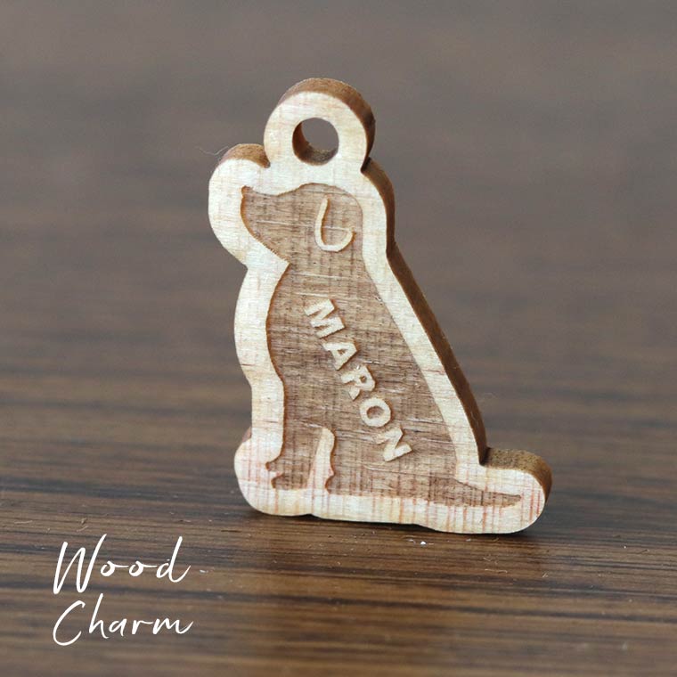 木製名入れチャーム 座り犬 厚さ3mm 30×23mm 厚さ3mm アン 木製名入れチャーム 座り犬 厚さ3mm 30×23mm 厚さ3mm アン