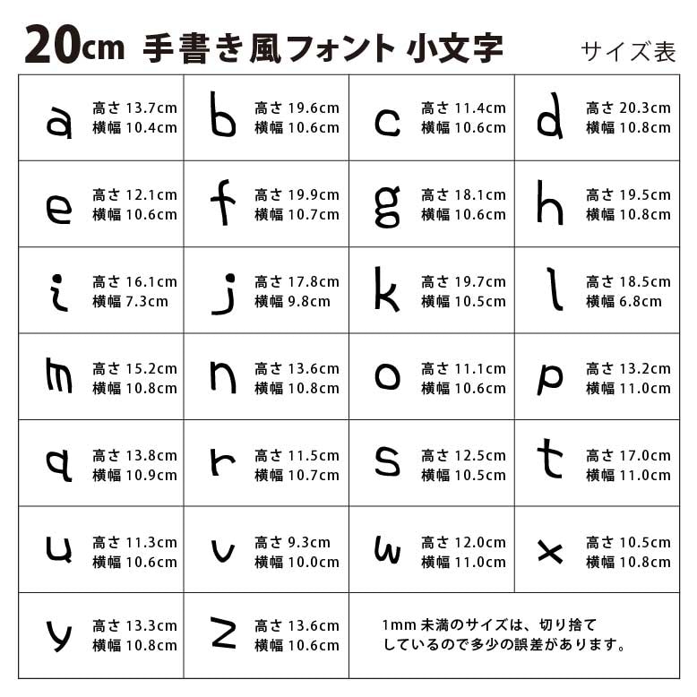 アクリル製 蛍光 切り抜き文字 アルファベット小文字 20cm アン