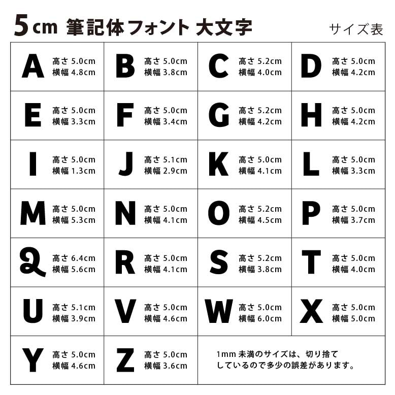 アクリル製 蛍光 切り抜き文字 アルファベット 5cm アンシャンテラボ