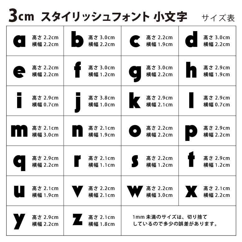 木製 焼桐 切り抜き文字 アルファベット小文字 3cm アンシャンテラボ