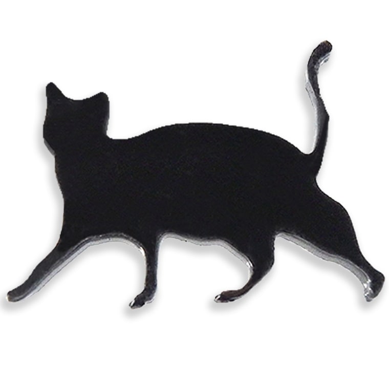 ブローチ　黒猫　お城　レジン ブローチ黒猫お城レジン