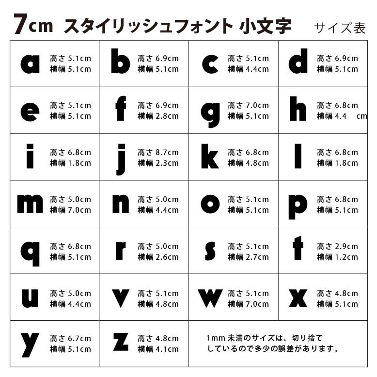 木製 焼桐 切り抜き文字 アルファベット小文字 7cm アンシャンテラボ