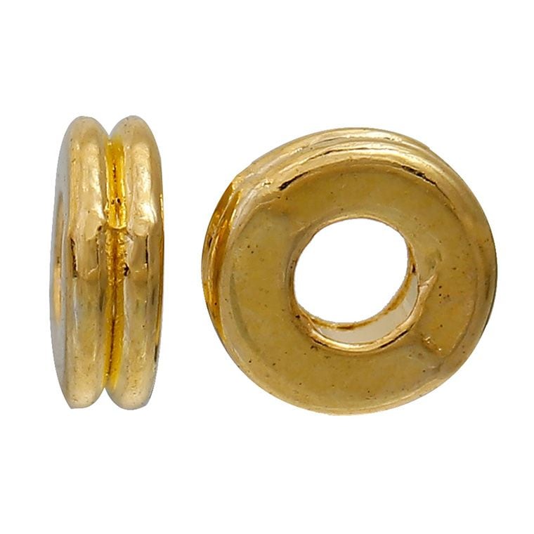 6mm メタルビーズ リング型 穴2.2mm 金メッキ / 金属製 合金