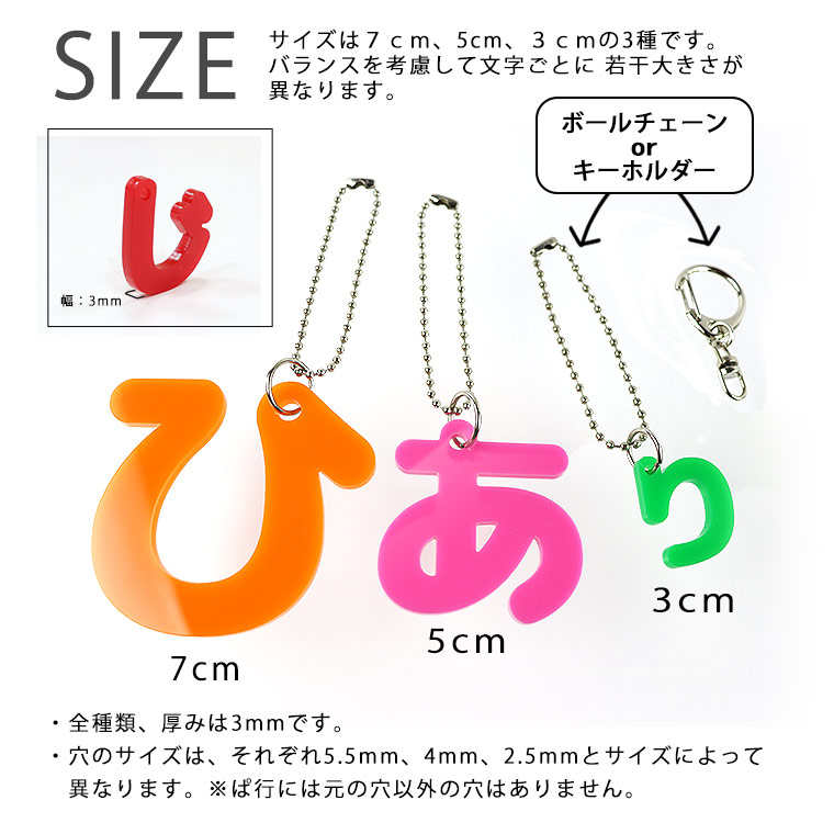 ひらがなキーホルダー。お客様のアレンジのご依頼から商品化しました