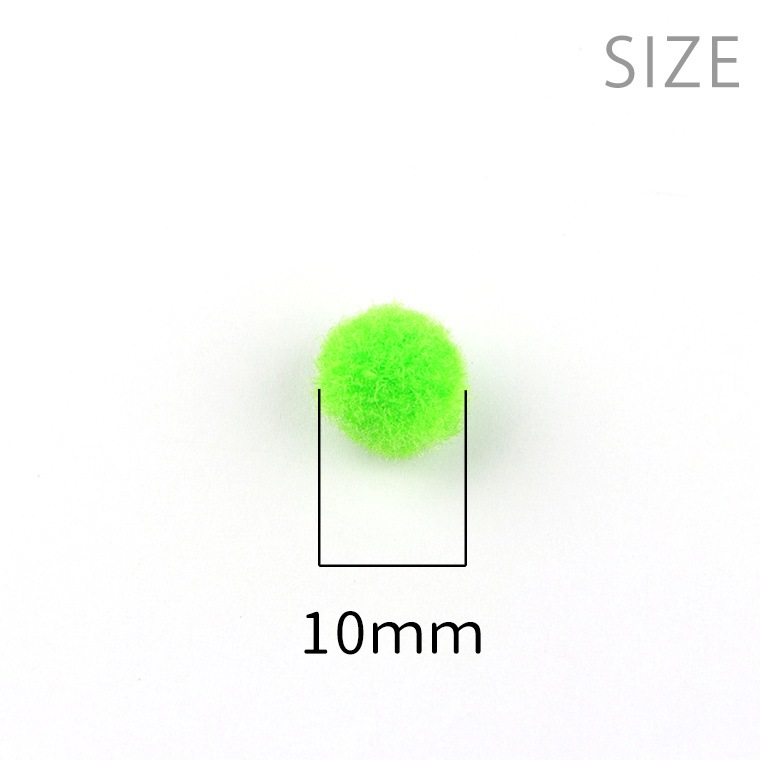 約10mm アソート 1パック 化繊製 ポンポン ボンボン 穴無し / ぼんぼん