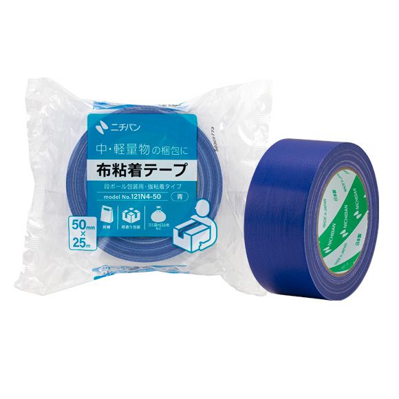 ニチバン 121N4-50 カラー布粘着テープ 50mmX25m 1箱 30巻入 青