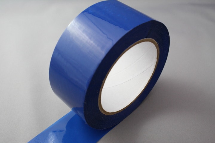 輸入 カラー梱包用OPPテープ 48mmX100m（50μ） 1箱 50巻入 青（ブルー