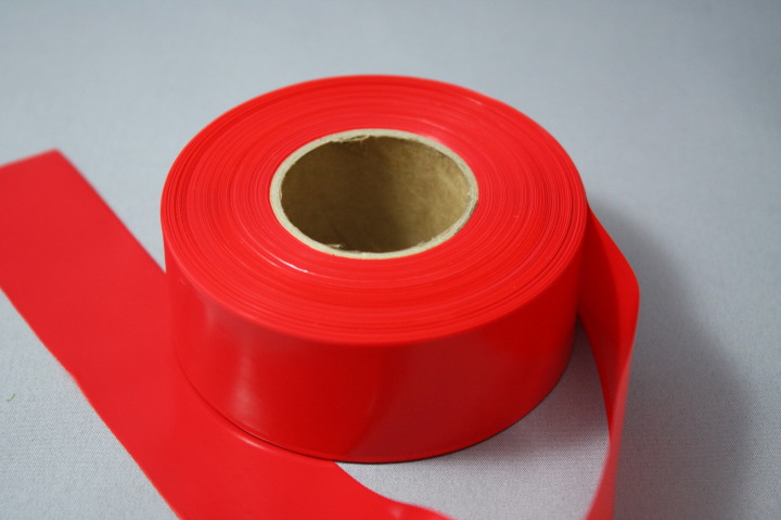非粘着ビニールテープ 0.08mm：30mmX50m巻 赤 | 安全関連テープ,反射