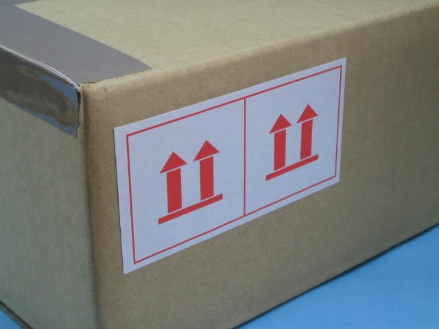 接着荷札 絵 天地無用 バラ 100シート 梱包 包装資材 荷札 両面接着荷札 イラスト 絵 遠藤商会オンラインショップ