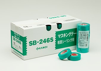 カモ井マスキングテープブルーボス40㎜４箱 カモ井 SB-246S 粗面用シーリングテープ 30mmX18m巻 1箱 40巻入