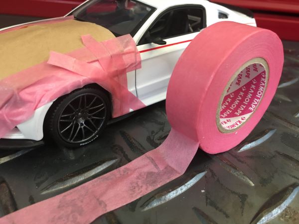 カモ井 BIG BOSS 車両塗装用マスキングテープ ピンク色 30mmX18m 小箱