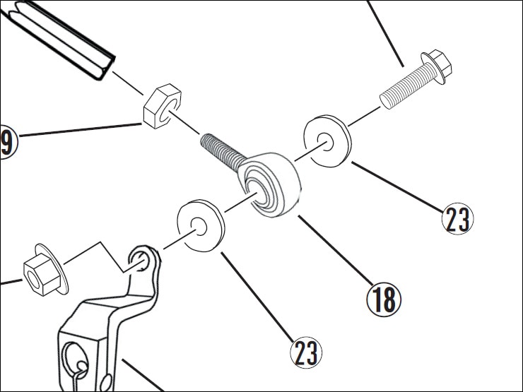 【レース専用】 18.M6 ROD END [バックステップキット：補修部品]