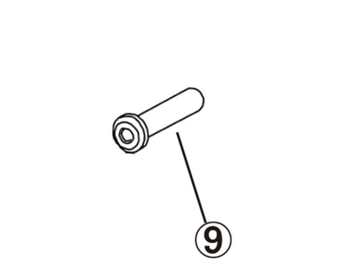 【レース専用】 9.PEDAL PIN [4ポジションバックステップキット：補修部品]