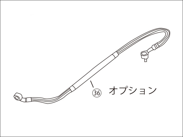 【レース専用】 36.HOSE COMP REAR BRAKE [4ポジションバックステップキット：補修部品]