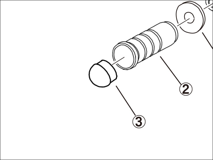 【レース専用】 3.STEP BAR END CAP [バックステップキット：補修部品]