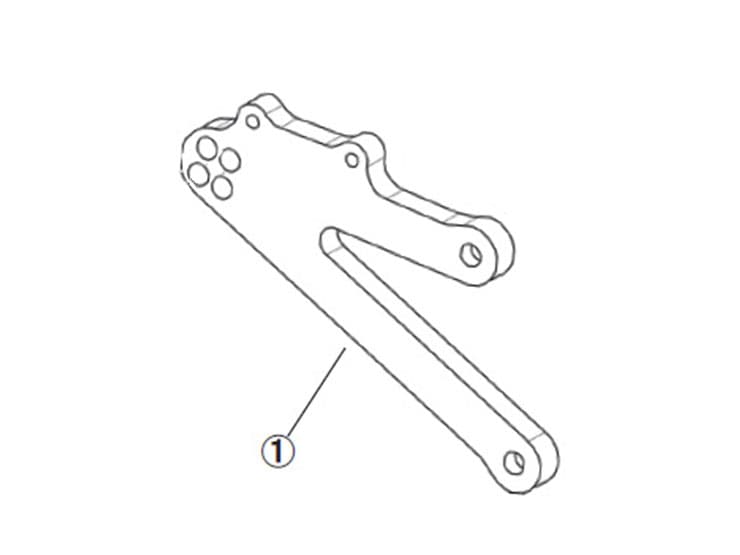 【レース専用】 1.STEP PLATE LH [4ポジションバックステップキット：補修部品]