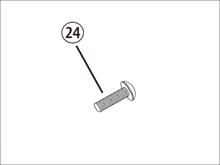 【レース専用】 24.BUTTON BOLT M6×22 [4ポジションバックステップキット：補修部品]