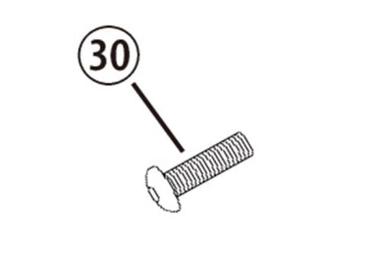 【レース専用】 30.BUTTON BOLT M6×35 [4ポジションバックステップキット：補修部品]