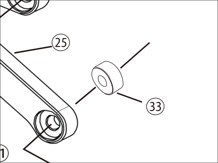 【レース専用】 33.COLLAR [バックステップキット(EH650K64R1)：補修部品]