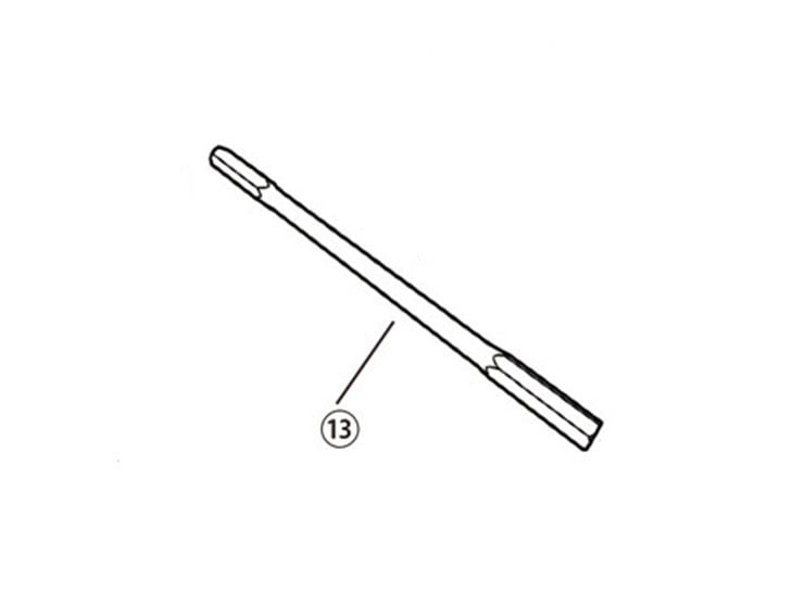【レース専用】 13.CHANGE ROD 185MM[バックステップキット(EF650K26J1)：補修部品]
