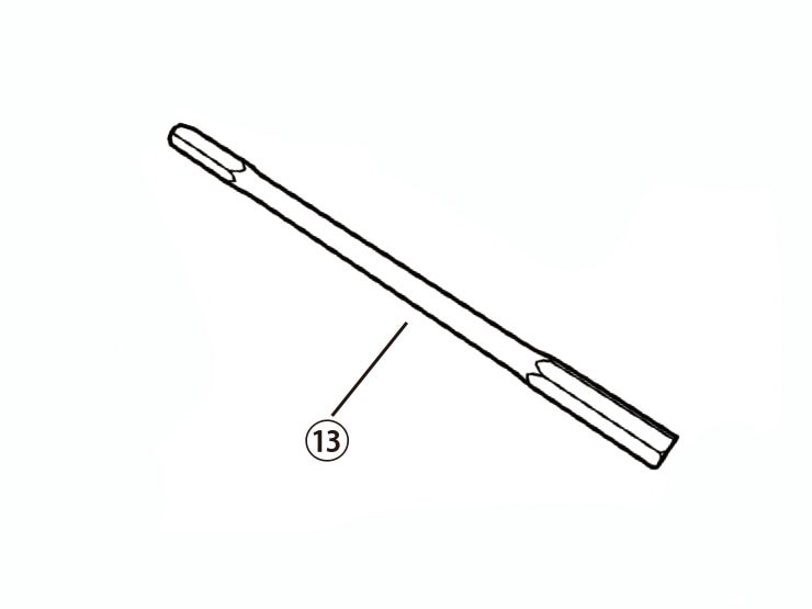 【レース専用】 13.ROD CHANGE 230MM [バックステップキット(EH650K64R1)：補修部品]