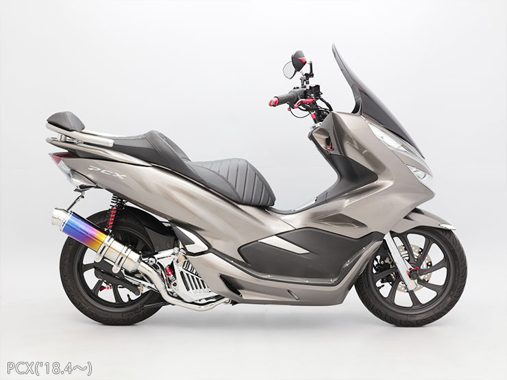 PCX('18.4～'21.1) PCX150('18.4～'21.1)hi-POWER SPORTS マフラーTYPE R チタングラデーション    