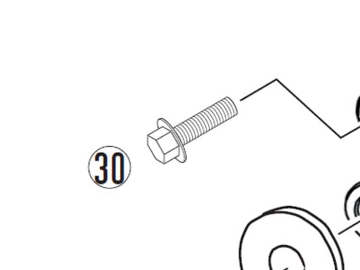 【レース専用】 30.FRANGE BOLT M6×16 [4ポジションバックステップキット(EC09650KYJRA12）：補修部品]