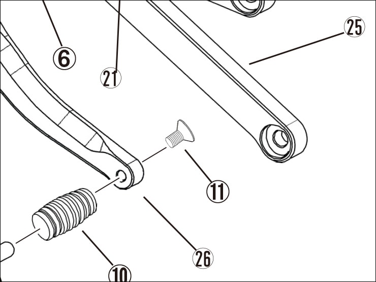 【レース専用】 11.PLATE SCREW M5×20[4ポジションバックステップキット(EC09650KYJRA12）：補修部品]