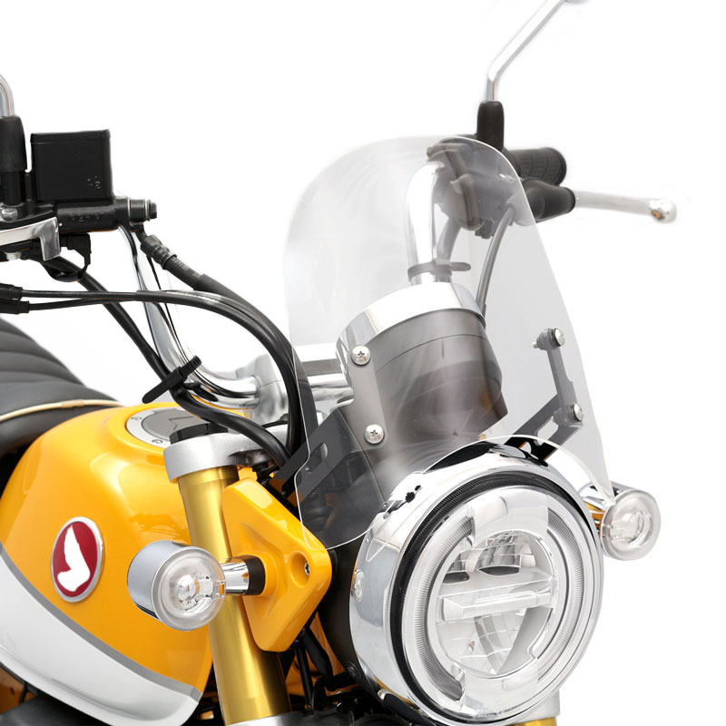 ダックス125 JB04 モンキー125 JB03 JB02 メーターバイザーセット(クリア)＋取り付けキット