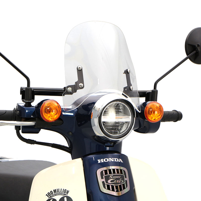 スーパーカブ110 JA44 スーパーカブ50 AA09 メーターバイザーセット(クリア)＋取り付けキット