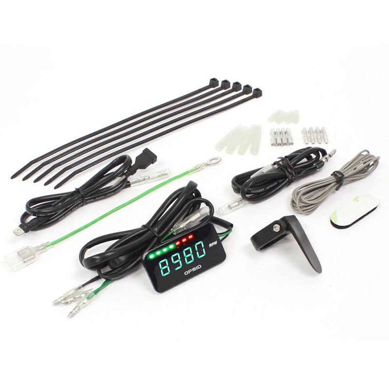 OPMID オプミッド 汎用 OPM タコメーター DC12V 汎用品 フューエルインジェクション車 CDI点火車 マルチ対応【お取り寄せ品】