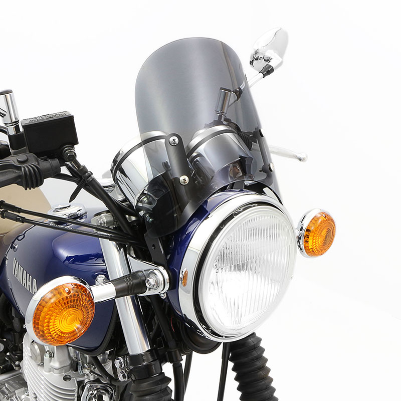 SR400 RH03J RH16J メーターバイザーセット(スモーク)＋取り付けキット