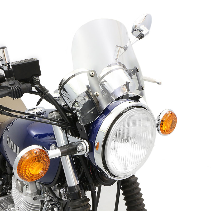 SR400 RH03J RH16J メーターバイザーセット(クリア)＋取り付けキット