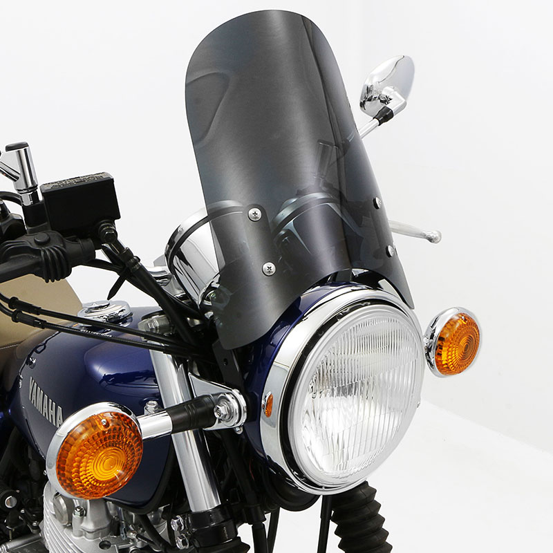 SR400 RH03J RH16J メーターバイザーロングセット(スモーク)＋取り付けキット