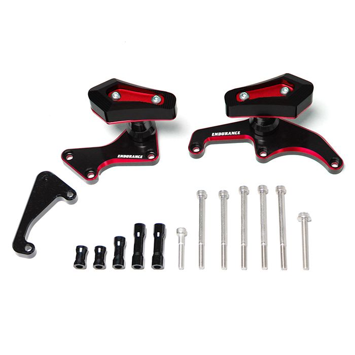 GSX-R125 DL33B エンジンスライダー セット(ブラック／レッド) 